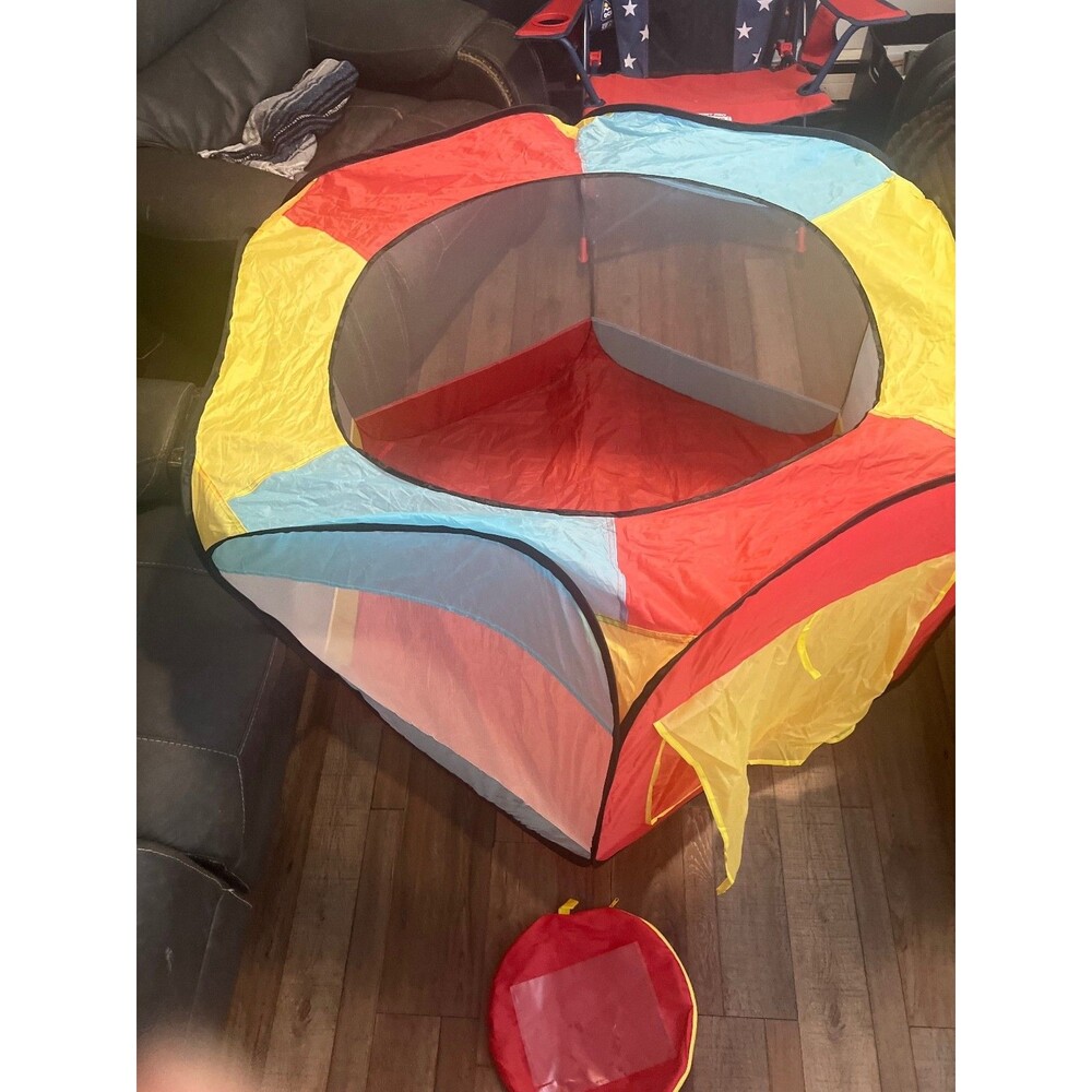 Colorful Kids Pop-Up Play Tent Playpen Ball Toy Pit with Carrying Case